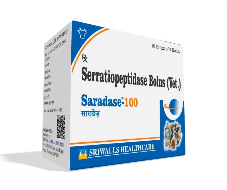 Veterinary Serratiopeptidase 100 mg Bolus