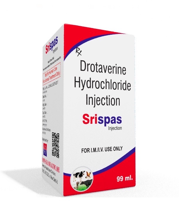 Veterinary Drotaverine 20 mg/ml 100 ml Injection